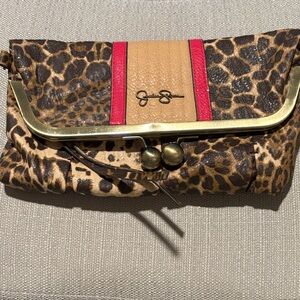 Jessica Simpson Leopard Print Clutch Purse